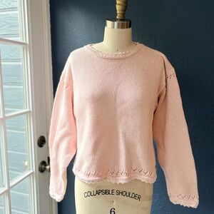 Vintage Lizwear Pale Pink Knit Sweater